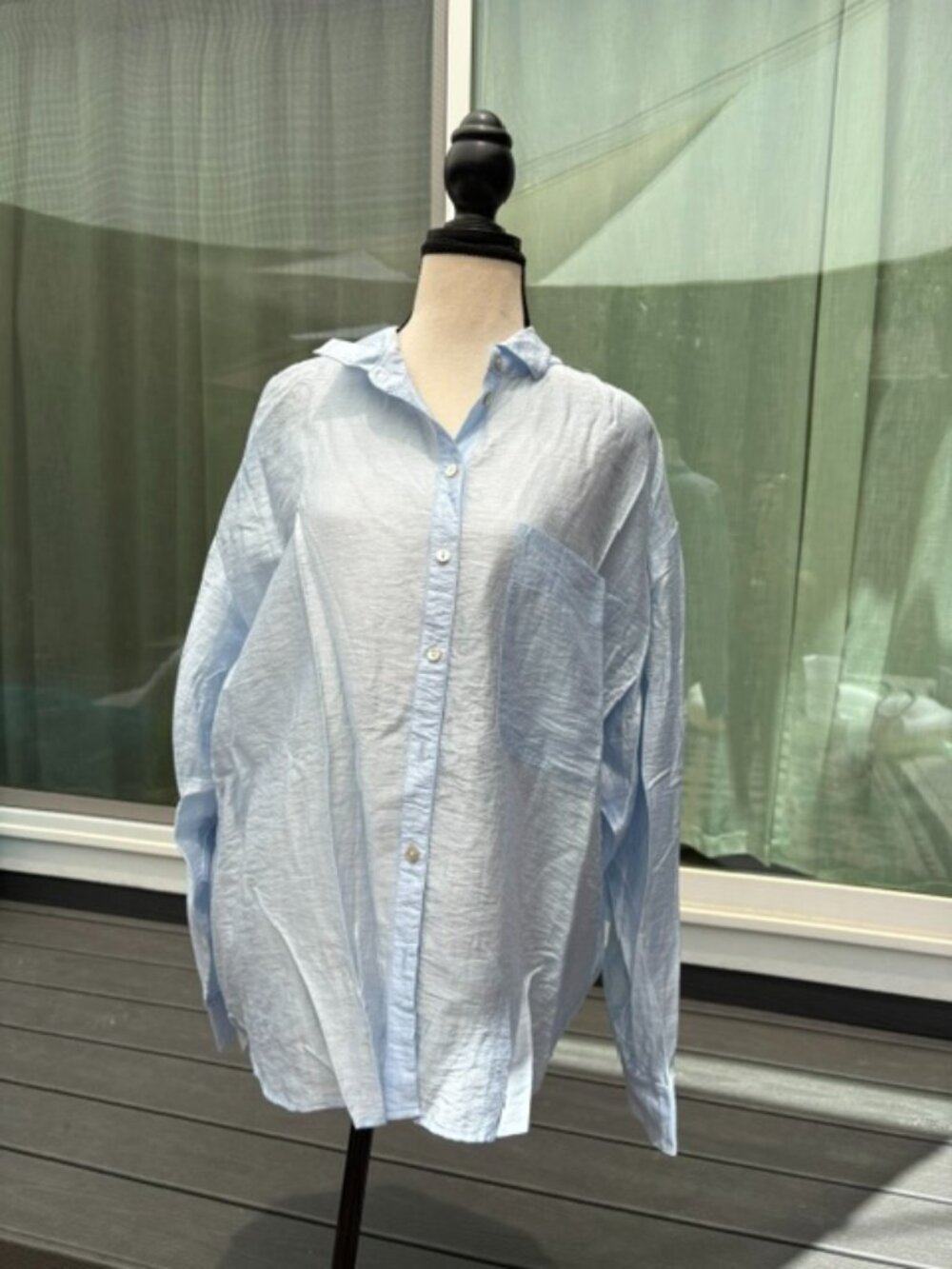 Light Blue Woman Blouse